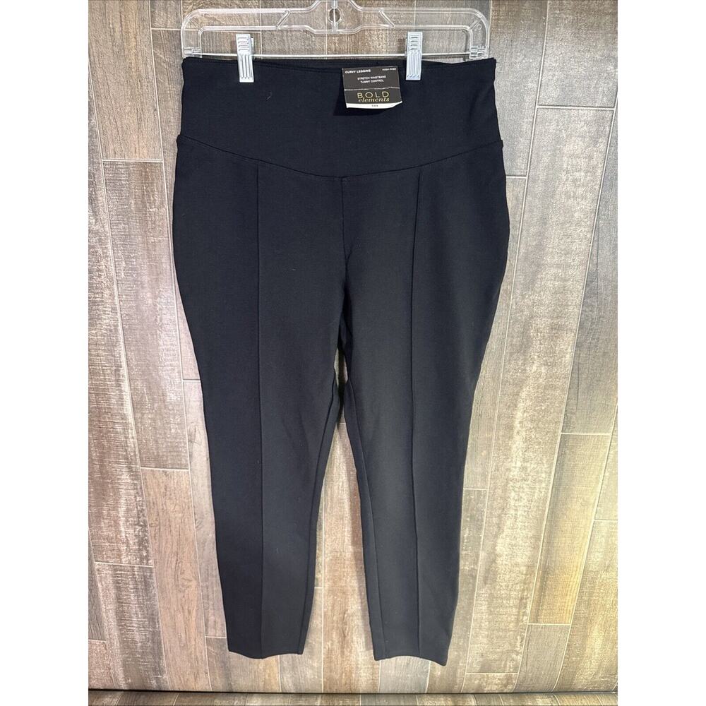 Bold Elements‎ Curvy Legging Size Medium Stretch Waistband Tummy Control